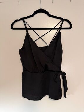 Express Black Wrap-Style Strappy Cami